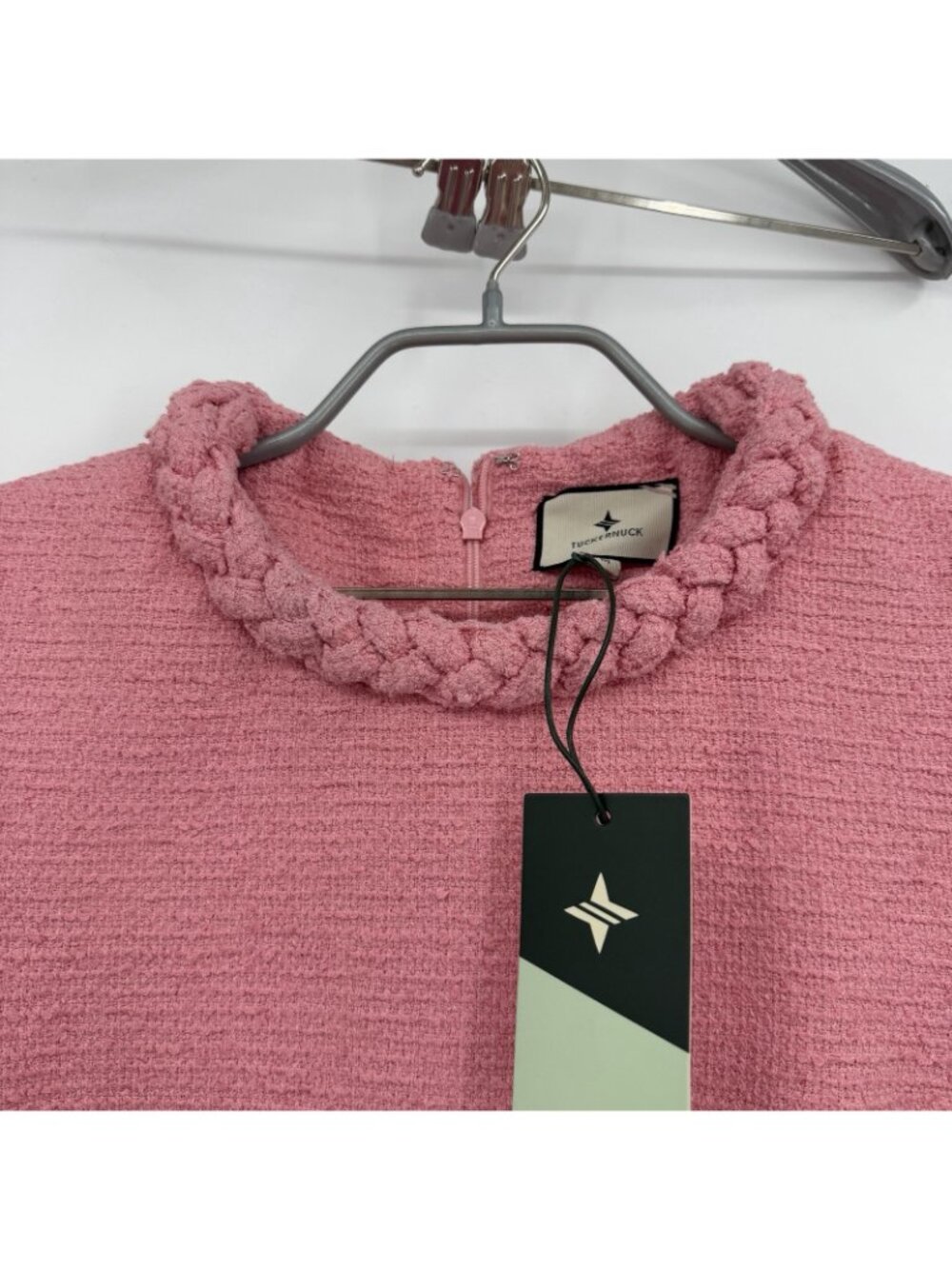 Tuckernuck Blush Peony Tweed Jackie Dress sz M Shift Mini Business Career NWT** - Picture 4 of 15